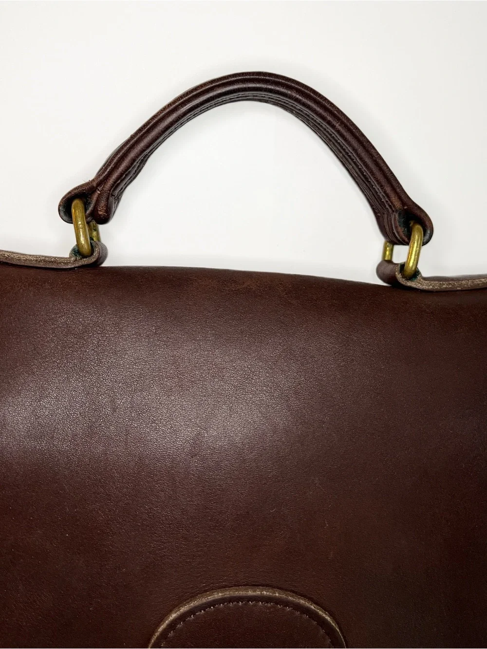 Vintage Leather Coach Station Bag 5130 Mahogany Brown Purse Handbag
